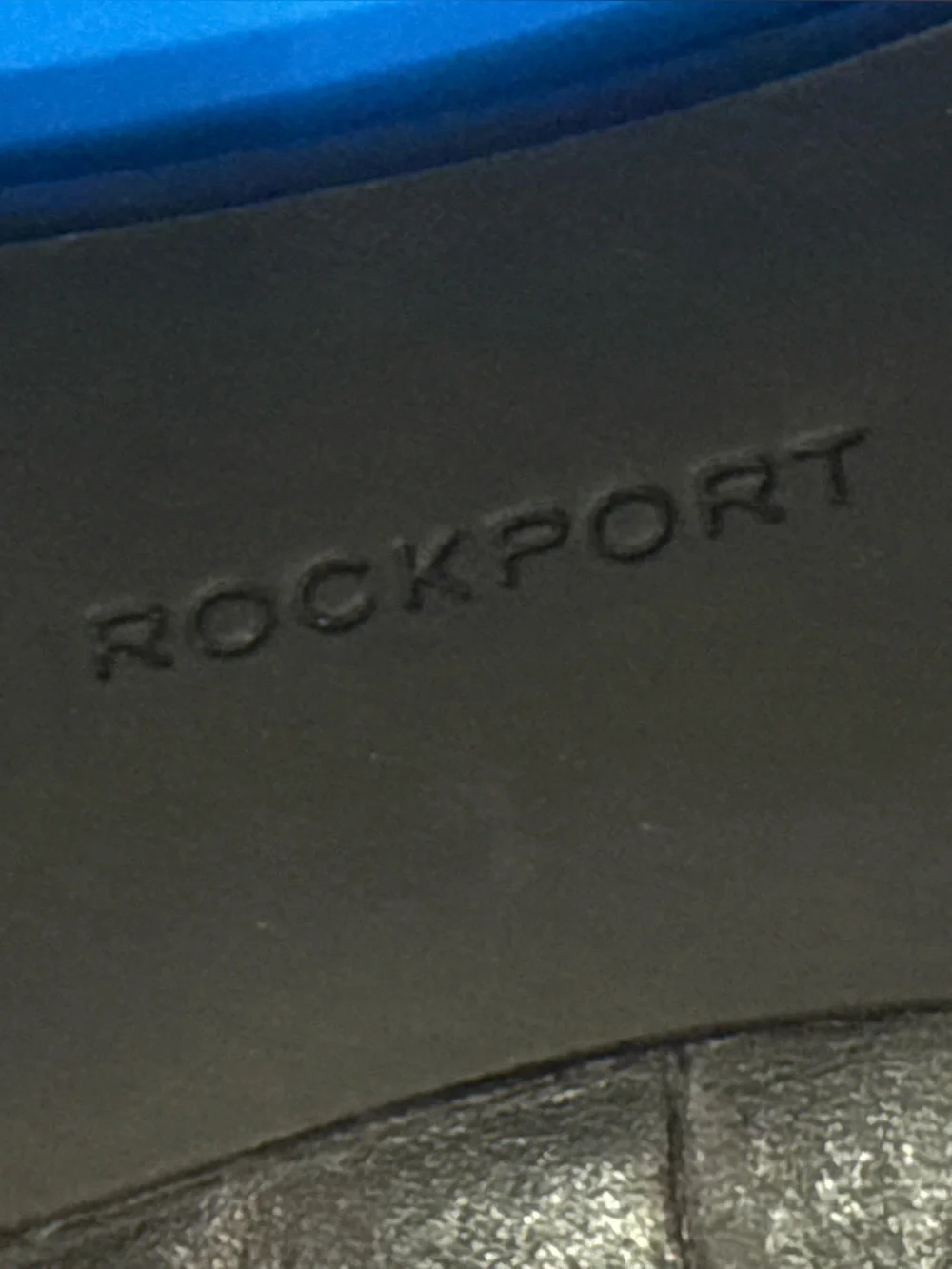 Rockport Black Leather Mid Heel Loafers with Gold Accent - Picture 7 of 10